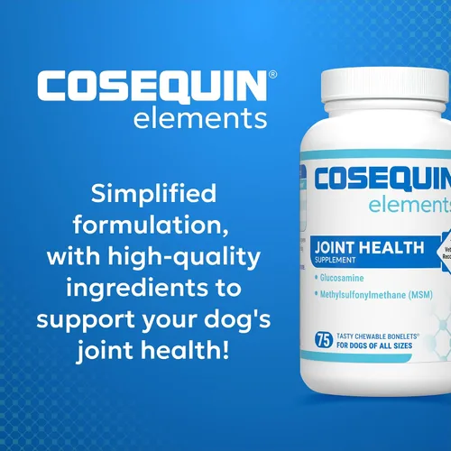 Miniatura 9 de Nutramax Cosequin Suplemento de salud articular de fuerza estándar para perros, con glucosamina y MSM, 75 tabletas masticables (paquete de 2)