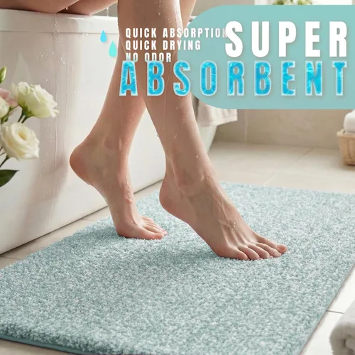 Miniatura 4 de Yimobra Alfombra de baño acolchada antifatiga, antideslizante, lavable, de microfibra suave y densa para lavabo, ducha, pies cansados, cómodo