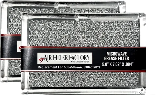 Filtro de grasa para microondas 5304509444 5304517871 paquete de 2 | Frigidaire 5304509444 compatible grease filter 2-pack. Washable 12-layer