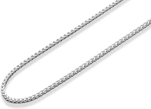 Miniatura 2 de Miabella Solid 925 Sterling Silver Italian 2mm Franco Square Box Link Chain Necklace for Men Women Made in Italy