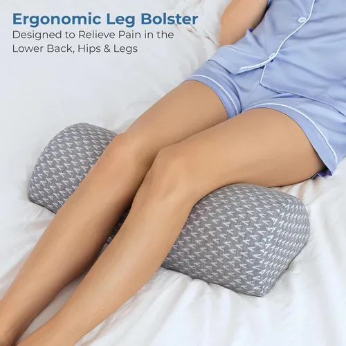 Miniatura 2 de 5 STARS UNITED Half Moon Bolster - Almohada semirenrollable y almohada de rodilla para personas que duermen de lado, 100% espuma viscoelástica