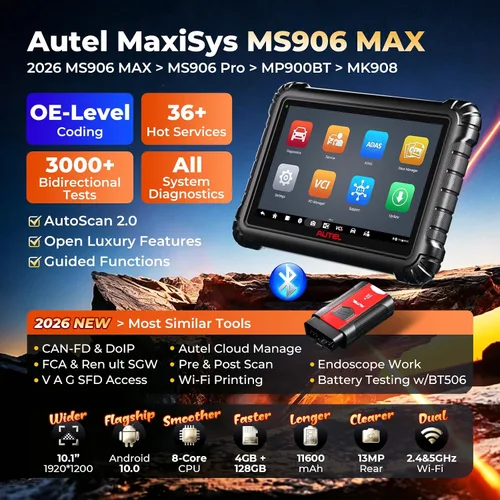 Miniatura 2 de Autel Maxisys MS908P MS906 DS808 Escáner de diagnóstico de automoción, herramienta de escaneo para lector de códigos, herramienta de programación ECU