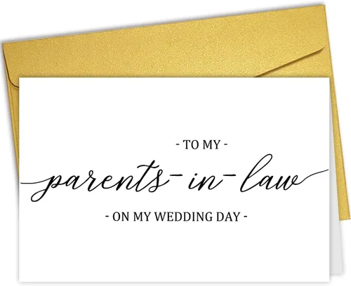 Miniatura 7 de Nchigedy Tarjeta del día de boda para padre, tarjeta de agradecimiento, interior en blanco, 8 x 5.3 pulgadas, tarjeta pesada, funda protectora de #6