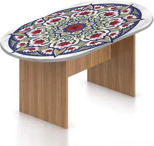 XISUNYA Mantel ajustable ovalado, mantel marroquí de poliéster elástico, mantel ajustable con estampado antiguo de loto de mandala, se adapta a