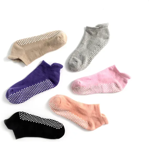 Miniatura 4 de Calcetines de agarre para mujer, pilates, yoga, calcetines de hospital antideslizantes con pinzas para mujer, calcetines adhesivos con cojín