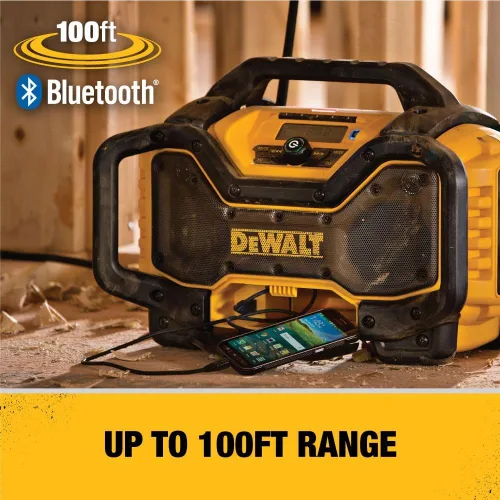 Miniatura 4 de DEWALT Radio Bluetooth MAX de 20 V, rango de 100 pies, portátil para lugares de trabajo (DCR025)