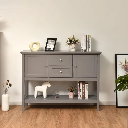 Miniatura 2 de LOKO Armario buffet con almacenamiento, mesa consola multifuncional con amplio espacio de almacenamiento, aparador con cajones para cocina, comedor
