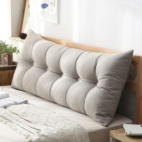 Miniatura 13 de Almohada rectangular grande para cabecero, almohada de apoyo largo para lectura, cojín lumbar perfecto para cama de día y litera, almohada