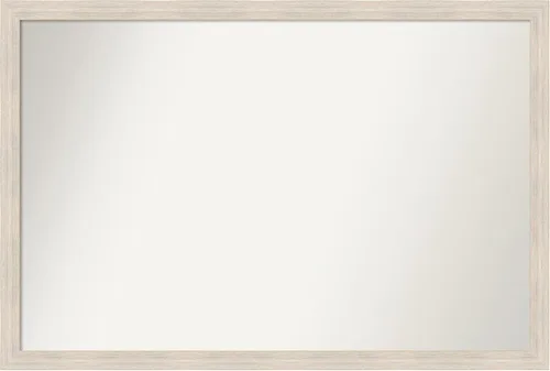 Miniatura 225 de Amanti Art Espejo de baño blanco para sobre el fregadero, 30 x 35 pulgadas, espejo de tocador rectangular estrecho de Eva de oro blanco, marco