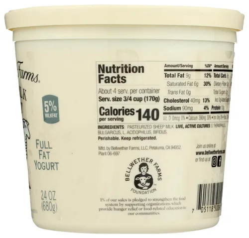 Miniatura 8 de Bellwether Farms Yogur de oveja simple, 24 onzas