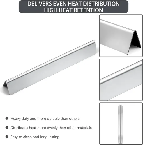 Miniatura 7 de 7620 7621 Barras aromatizantes 65505 Deflectores de calor 62752 Piezas de repuesto para quemador de parrilla Weber Genesis 300 Series con control