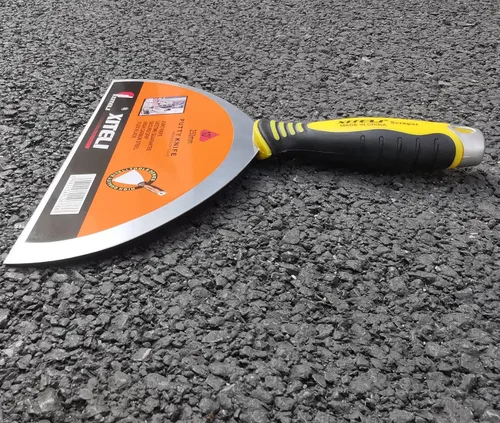 Miniatura 4 de Rascador de masilla grande, cuchillos de masilla de acero inoxidable de 10 pulgadas con mango ergonómico de plástico para pegar pintura, pared