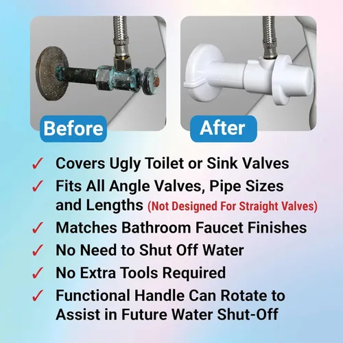 Miniatura 3 de Placa Escutcheon para Decoración de Baño Placas de Cubierta de Fontanería para Lavabo de Pedestal y Válvula de Llenado de Inodoro Válvula
