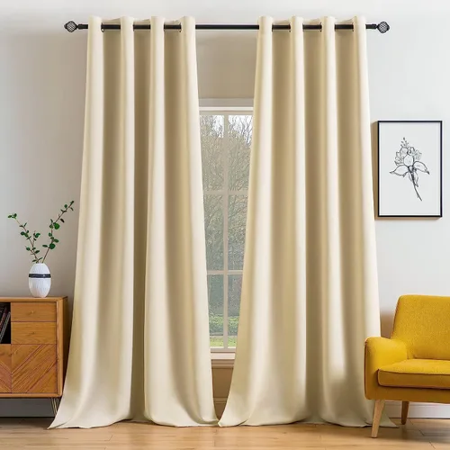 Miniatura 96 de MIULEE Cortinas opacas para dormitorio o sala de estar, juego de 2 paneles de cortina para ventana con aislamiento térmico y bloqueo de luz