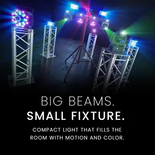 Miniatura 4 de CHAUVET DJ Mini Kinta ILS Compact LED Derby Effect Light Salida de haz múltiple RGBW a través de 48 lentes Compatible con ILS DMX y Master