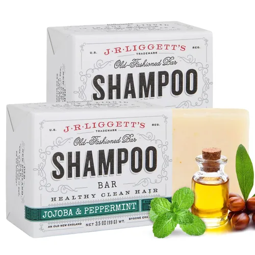 Miniatura 23 de J·R·LIGGETT'S Barra de champú – Fórmula de árbol de té, barra de champú sólida totalmente natural para cabello con aceite de coco y aceite