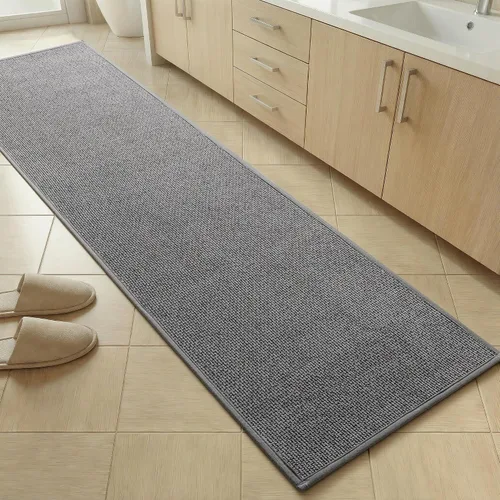 Miniatura 23 de YIHOUSE Juego de 2 tapetes de baño, color beige, ultrafino, absorbente, antideslizante, para baño, lavable, ducha, lavabo, lavandería