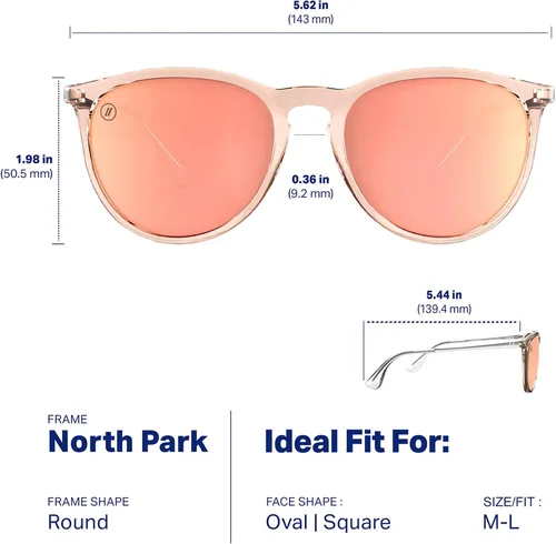 Miniatura 31 de Blenders Eyewear North Park – Gafas de sol polarizadas – Forma clásica, marco de metal mixto – 100% protección UV – Para hombres y mujeres