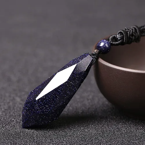 Miniatura 2 de Collar de obsidiana negra con dije de protección con cadena de cuentas extendida, collar de amuleto de piedra de cristal curativo para hombres
