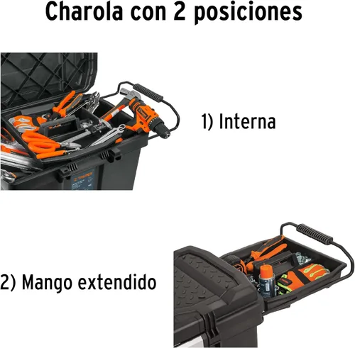 Miniatura 4 de Caja herramienta, plástico, 23 ', con ruedas