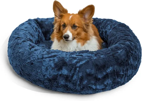 Miniatura 65 de Best Friends by Sheri - The Original Calming Donut - Cama calmante en forma de dona para perros y gatos - Pelo corto, gris, S, 23 x 23 pulgadas Gris