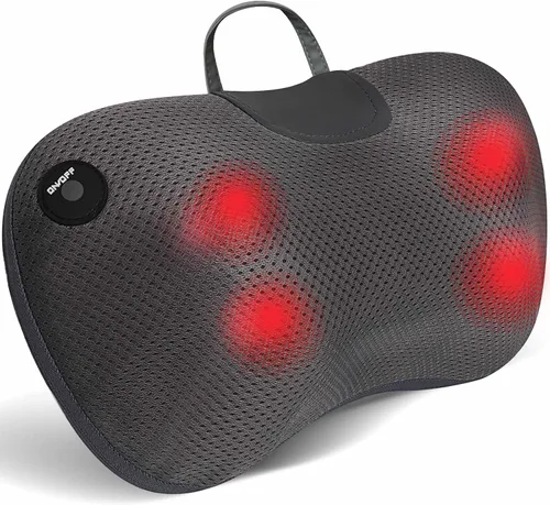 Miniatura 10 de Almohada masajeadora de espalda para aliviar el dolor de tejido profundo, masajeador Shiatsu de cuello y hombros con calor, almohada de masaje