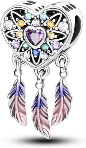Parmuz 925 Sterling Silver Charms for Charm Bracelet Necklace Mom Heart Love Dangle Charm Beads for Women Mother Grandmother Mothers Day Gift