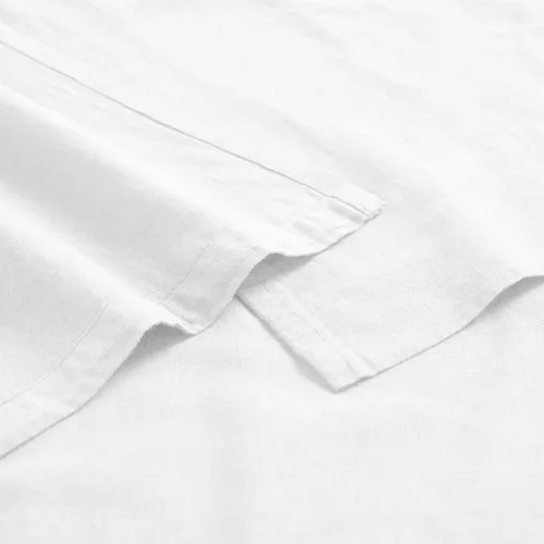 Miniatura 5 de Superior Juego de sábanas de mezcla de lino y algodón, sábanas para decoración del hogar, ropa de cama sólida moderna que incluye 1 sábana bajera