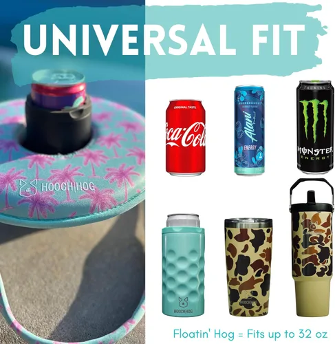 Miniatura 2 de Hooch Hog - Portavasos flotante, soporte para latas y soporte para cerveza, un flotador de bebida de piscina que no se volcará y es imprescindible