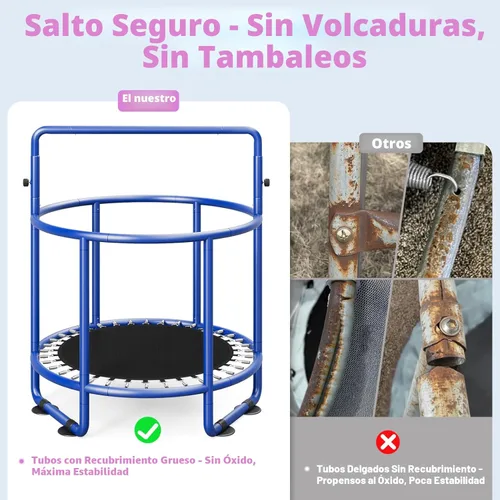 Miniatura 4 de Yohood - Cama elástica de 55 pulgadas para niños con recinto, trampolín para niños pequeños de 6 en 1 para interiores y exteriores, tubo completo