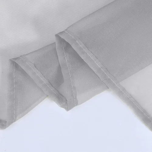 Miniatura 5 de HUTO Cenefa de gasa transparente gris para ventanas, cortina de gasa suave para sala de estar, niñas, boda, fiesta, 216 pulgadas, extra larga