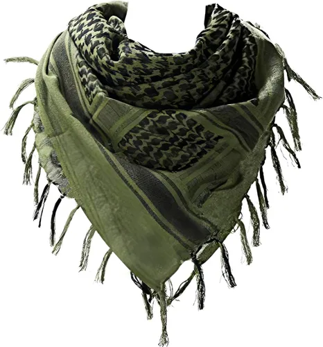 Bufanda gruesa de 100 % algodón tipo shemagh o keffiyeh militar de táctica árabe para el desierto, para mujeres y hombres, 43 x 43 pulgadas