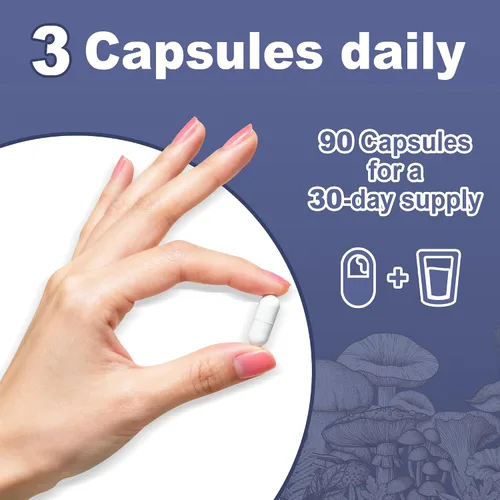 Miniatura 4 de GTONGUOO Suplemento de hongos, 7 complejos para apoyo inmunológico y de bienestar, sin OMG, vegano, 90 cápsulas