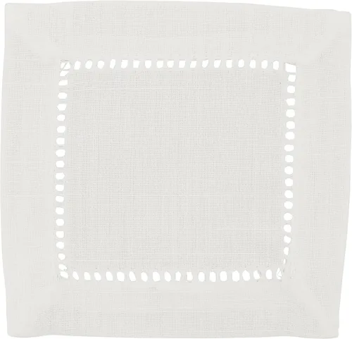 Miniatura 8 de SARO LIFESTYLE Servilleta de cóctel con borde cosido (juego de 12), negro, 6"x6