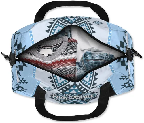 Miniatura 7 de Bolsa de lona personalizada para niños, diseño étnico de damasco, bolsa de gimnasio deportiva personalizada para niños y niñas, bolsas de viaje