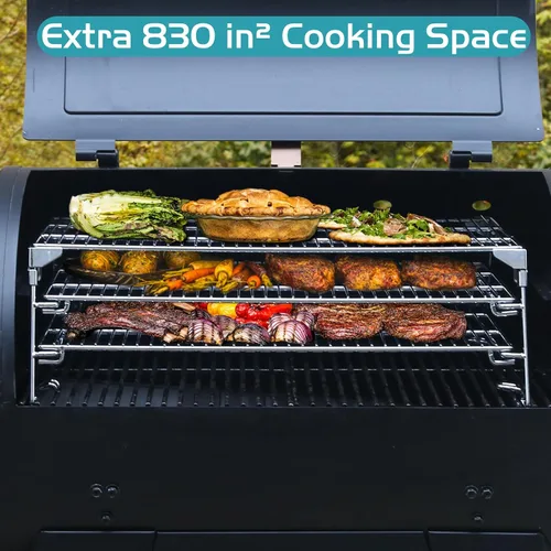 Miniatura 4 de Rejillas para carne deshidratada para Traeger Smoker Pro 575 22 34 Rejilla de enfriamiento y calentamiento para barril de 21" de profundidad de Pit