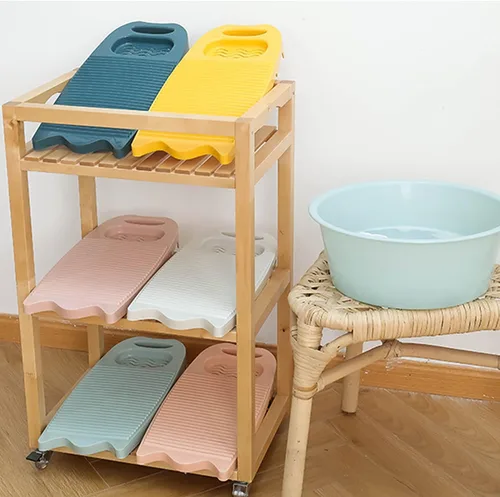 Miniatura 4 de Khakho Mini tabla de lavado de plástico rectángulo de lavado de ropa Junta de lavado a mano ropa y pequeños artículos delicados