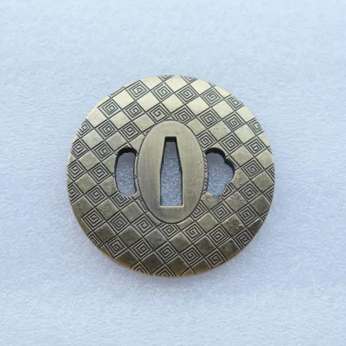 Miniatura 13 de Japanese Katana Sword Guard (Tsuba) - Hand-Forged Alloy Samurai Tsuba 3.2", Authentic Iaido Accessory for Sword Collection, Durable Fitting