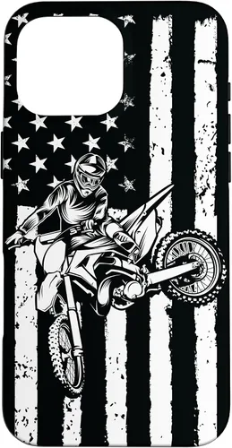 Miniatura 19 de Funda de motocross con bandera de Estados Unidos para iPhone 17