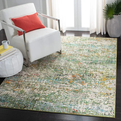 Miniatura 38 de SAFAVIEH Colección Madison - Alfombra de acento 2'2" x 4', negro y dorado, diseño abstracto moderno, no desprende pelusa y fácil cuidado, ideal