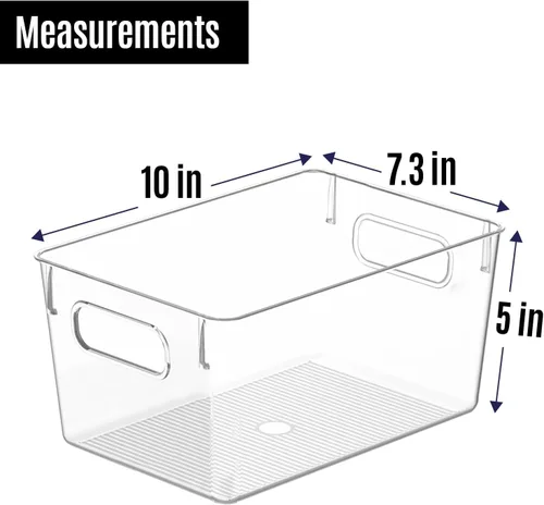Miniatura 2 de Contenedores de almacenamiento de plástico transparente, organizadores de despensa y contenedores de almacenamiento, contenedores organizadores