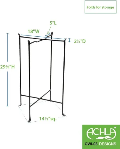Miniatura 5 de Achla Designs Soporte plegable grande, negro