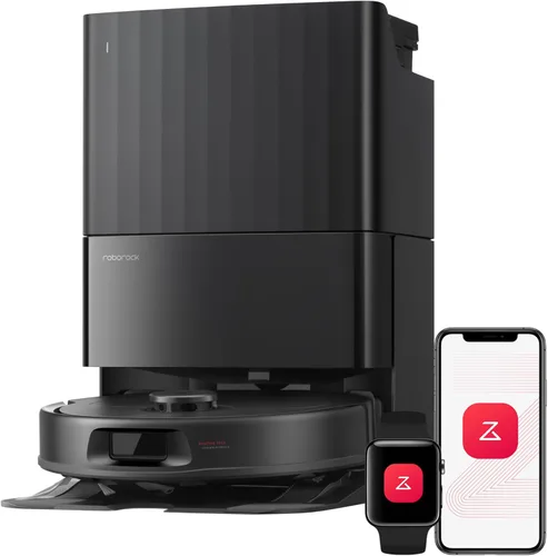 roborock Qrevo S Pro Robot aspiradora y trapeador, succión de 18,500 Pa, base multifuncional con mopa autolimpiante de 167 ℉, evita obstáculos Negro