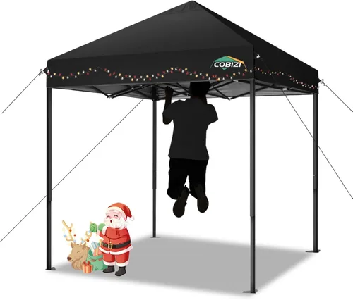 Miniatura 19 de COBIZI Toldo de 10 x 20 pies con paredes laterales, carpa de fiesta resistente para fiestas, bodas, tienda de campaña portátil plegable fácil