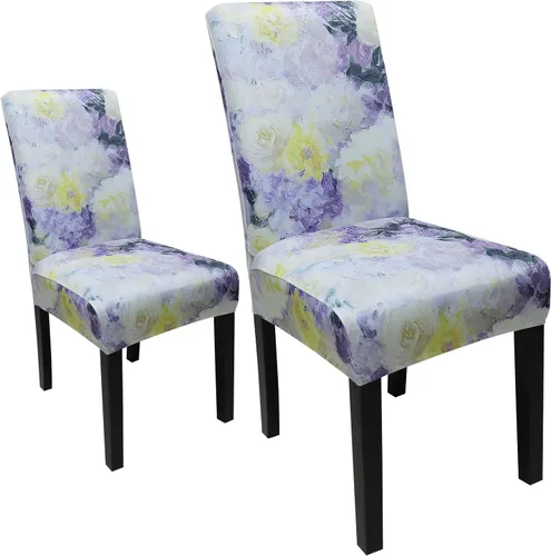 Miniatura 115 de JQinHome Juego de 8 fundas para sillas de comedor, fundas de alta elasticidad extraíbles y lavables, fundas protectoras de asiento para silla