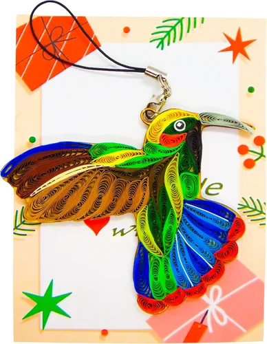 Miniatura 9 de Colección Quilling Bird Lovers – Adornos de quilling hechos a mano para amantes de los animales, decoraciones para el hogar y días festivos, dijes