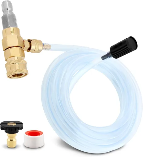 Inyector aguas abajo para lavadora a presión, kit de jabón de lavadora eléctrica ajustable e inyector químico, conexión rápida de 3/8 pulgadas, 4500