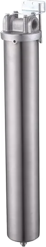 Miniatura 12 de NSF/ANSI 42 Certificación 304 Carcasa de filtro de acero inoxidable para cartucho de filtro de 10 pulgadas, carcasa de filtro de agua NPT de 3/4