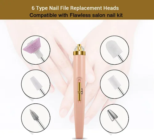 Miniatura 2 de 6 unidades de repuesto para limas de uñas compatibles con kit de uñas Finish Touch Flawless