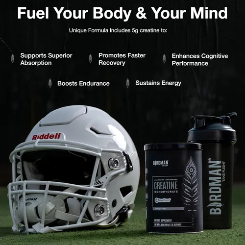 Miniatura 7 de BIRDMAN Polvo de monohidrato de creatina micronizada, recuperación muscular, sin cafeína, creatina pre-entrenamiento, vegano, post-entrenamiento